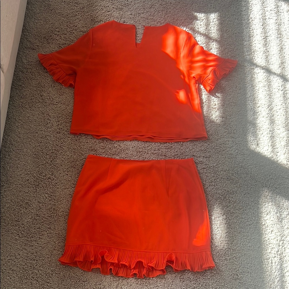 Orange Ruffle Two-Piece Set - Picture 4 of 4